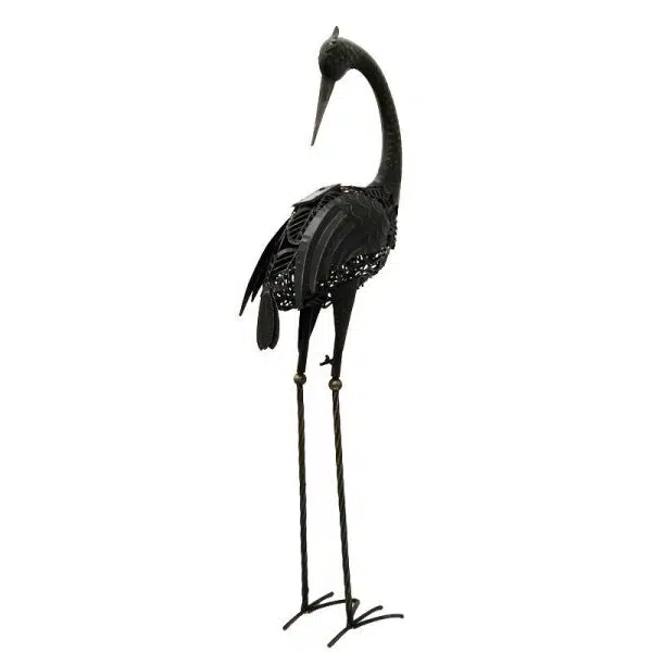 Contemporary Creative Iron Animal Crane LED Solar Waterproof Lawn Landscape Light For Outdoor Patio - Image 7