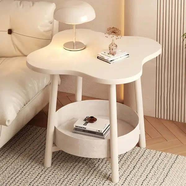 Contemporary Creative Floral Clover Iron End Table Storage Basket For Living Room - Image 15