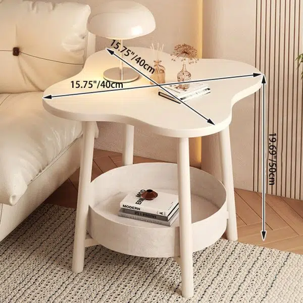 Contemporary Creative Floral Clover Iron End Table Storage Basket For Living Room - Image 4