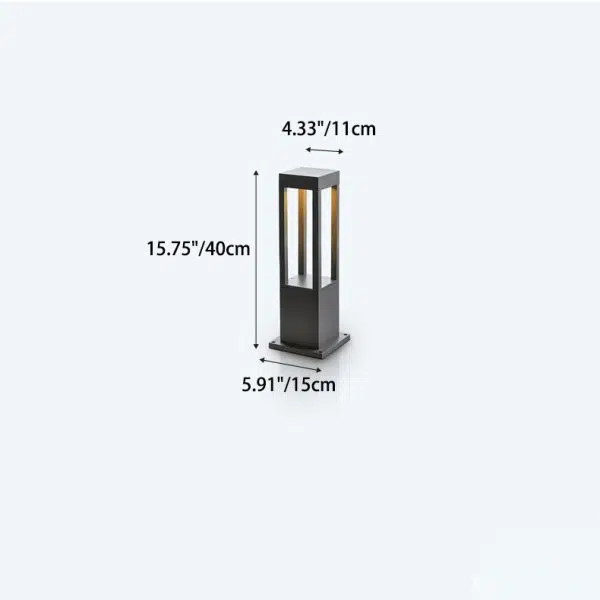 Modern Minimalist Waterproof Cylinder Square Aluminum LED Landscape Light For Garden - Image 5