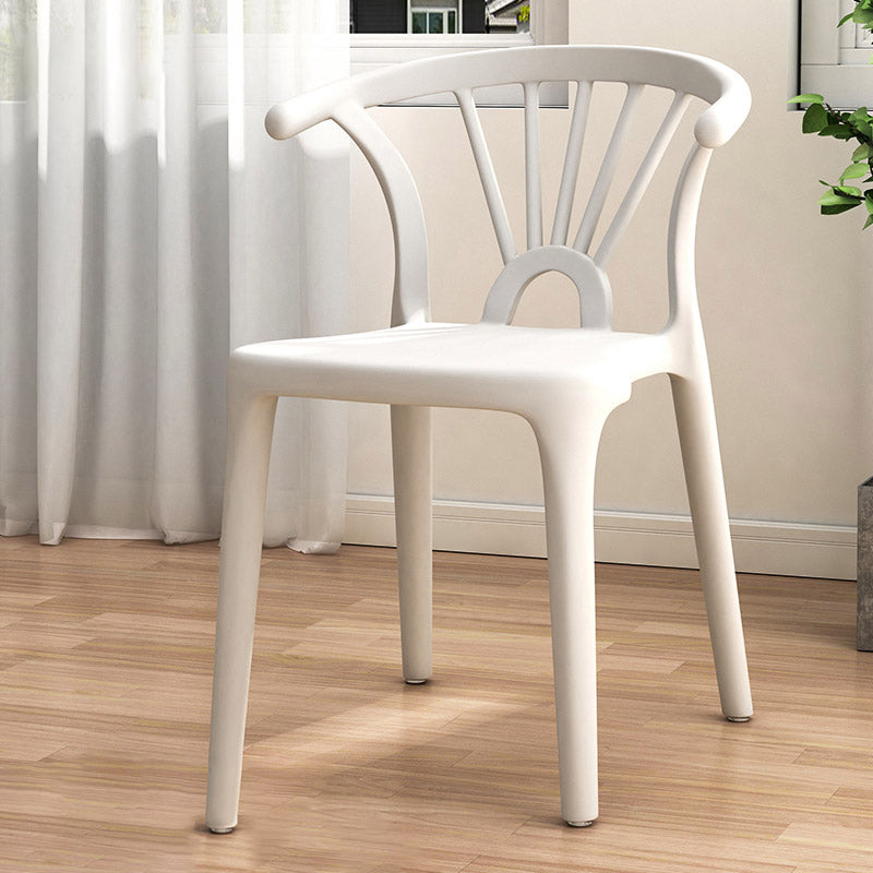 SKU-01-42211ba8-7adc-4e01-bb62-c4ed46f9ff63.jpg Contemporary Scandinavian Arc Plastic Stackable Dining Chair Backrest For Dining Room - Image 1