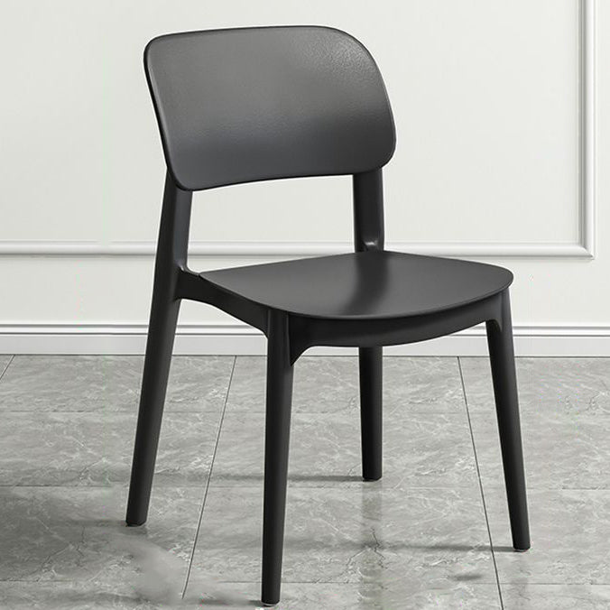 SKU-01-450.jpg Contemporary Nordic Macaron Plastic Square Stackable Dining Chair Open Back For Dining Room - Image 1