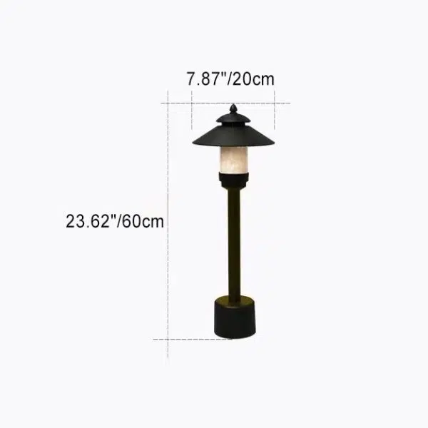 Modern Minimalist Umbrella Waterproof Aluminum Marble LED Outdoor Light For Garden - Image 4