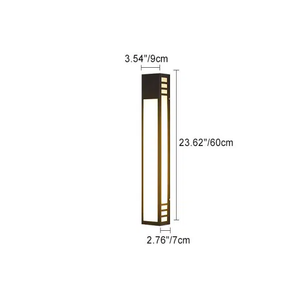 Contemporary Simplicity Stainless Steel Acrylic Column LED Waterproof Wall Sconce Lamp For Outdoor Patio - Image 4