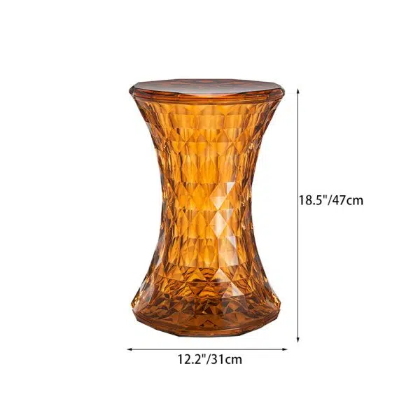 Contemporary Nordic Column Acrylic Chair Backless Armless For Living Room - Image 4