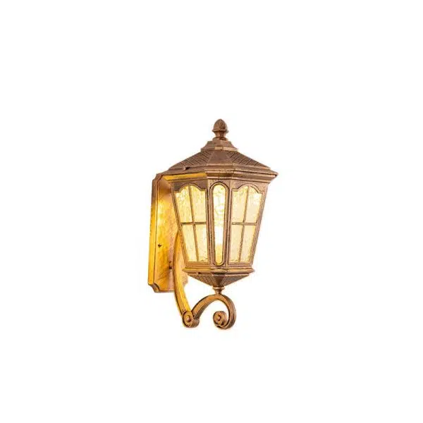 European Outdoor Lantern Aluminum Glass Waterproof 1-Light Wall Sconce Lamp - Image 2