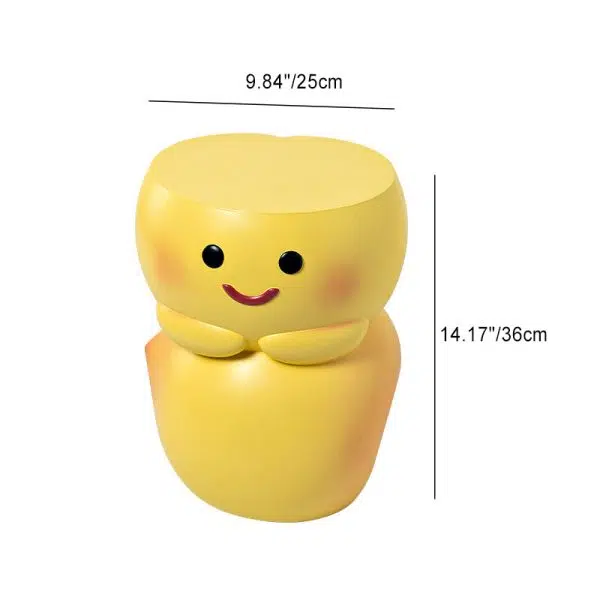 Contemporary Creative Fruit Watermelon Peach Design Resin End Table For Living Room - Image 5