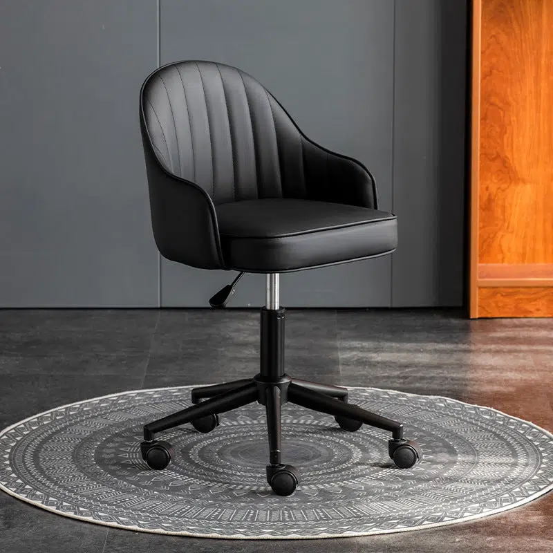 SKU-01-888.jpg Modern Simplicity Leather Sponge Stainless Steel SGS Desk Chair Backrest Movable For Home Office - Image 1