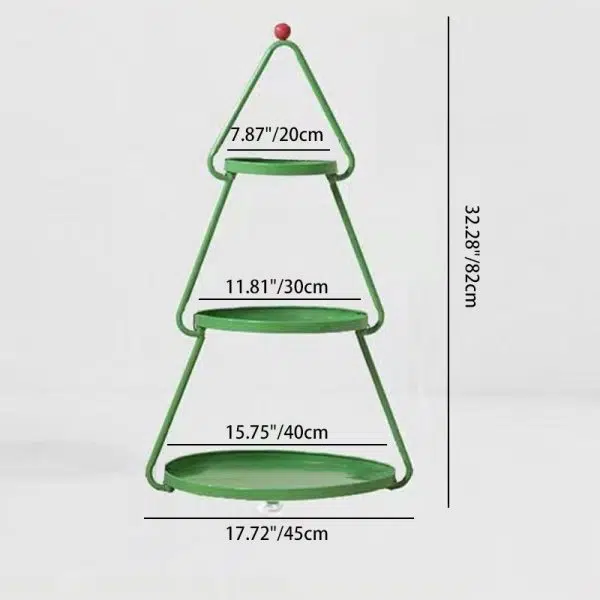 Contemporary Creative Round Iron End Table 3-Tier For Living Room - Image 4