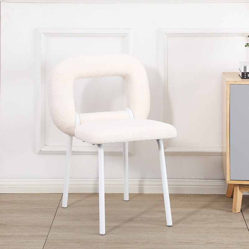 SKU-01-8a01362e-5cd6-41ea-92e2-8e30d4bdfdaf.jpg Contemporary Scandinavian Lambswool Donut Design Dining Chair Backrest For Dining Room - Image 1