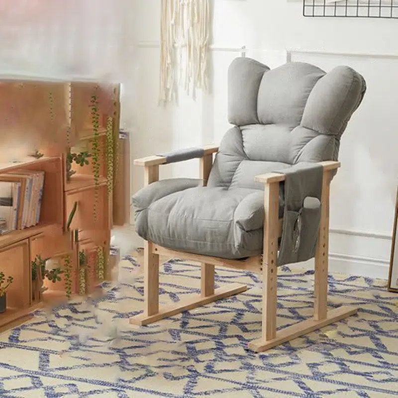 SKU-01-8a3a5b25-bf86-4cbc-84d8-875786b67f13.jpg Modern Simplicity Fabric Upholstered Wood Frame Accent Chair Adjustable Backrest Armrest For Home Office - Image 1