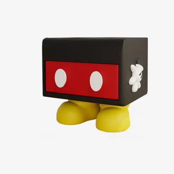 Contemporary Creative Resin Mickey Shape Cubic End Table Drawer For Living Room - Image 7