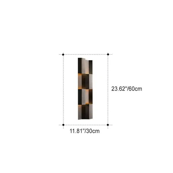 Contemporary Retro Waterproof Aluminum Rectangular LED Wall Sconce Lamp For Outdoor Patio - Image 3