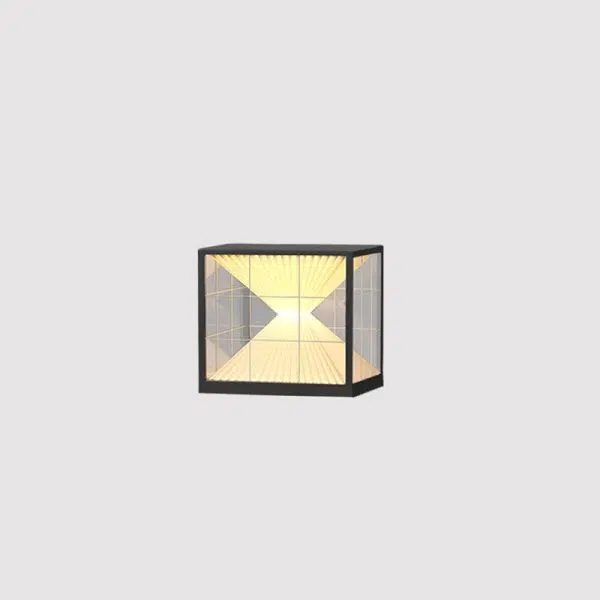 Modern Creative Hourglass Rectangular Acrylic Stainless Steel Outdoor Waterproof Door Post Light - Image 15