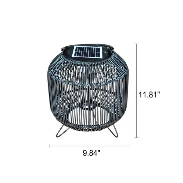 Modern Rattan Weaving Iron Portable Outdoor Waterproof Solar LED Lawn Landscape Light - Image 14