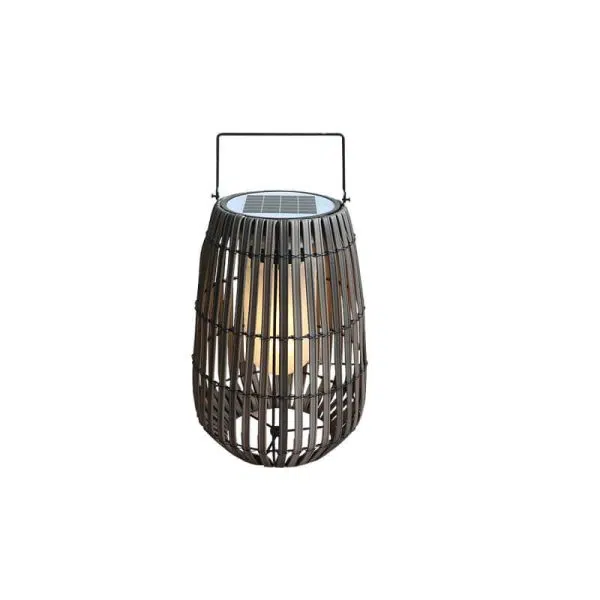 Modern Rustic Rattan Weaving Portable Outdoor Waterproof Solar LED Lawn Landscape Light - Image 14