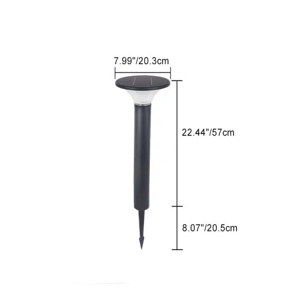 Modern Minimalist Waterproof Solar Round Square Ground Plug PC Aluminum LED Outdoor Light For Garden - Image 4