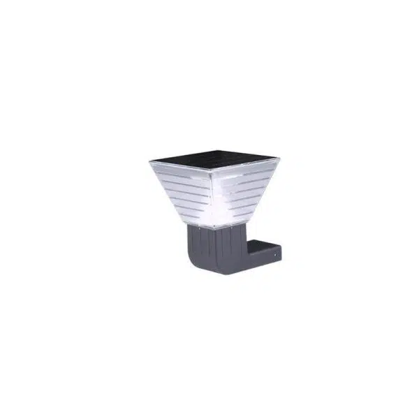 Modern Square Black Aluminum Plastic Solar LED Outdoor Wall Light - Image 5