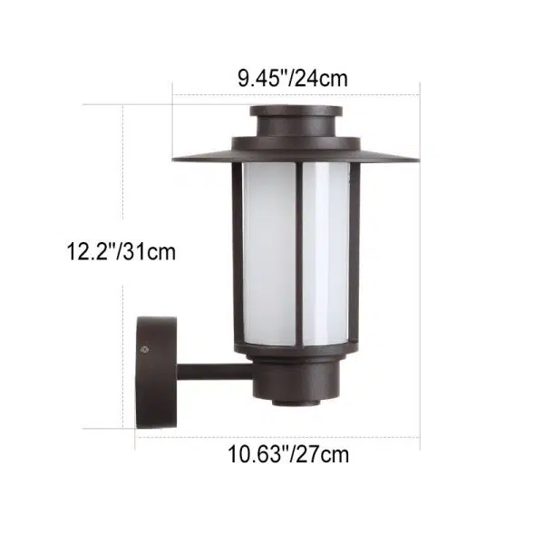 Outdoor Waterproof Coffee Cylinder Lantern 1-Light Patio Landscape Light - Image 5