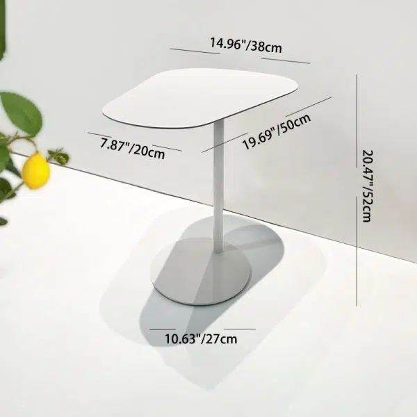 Contemporary Creative Irregular Geometric Round Iron End Table For Living Room - Image 5