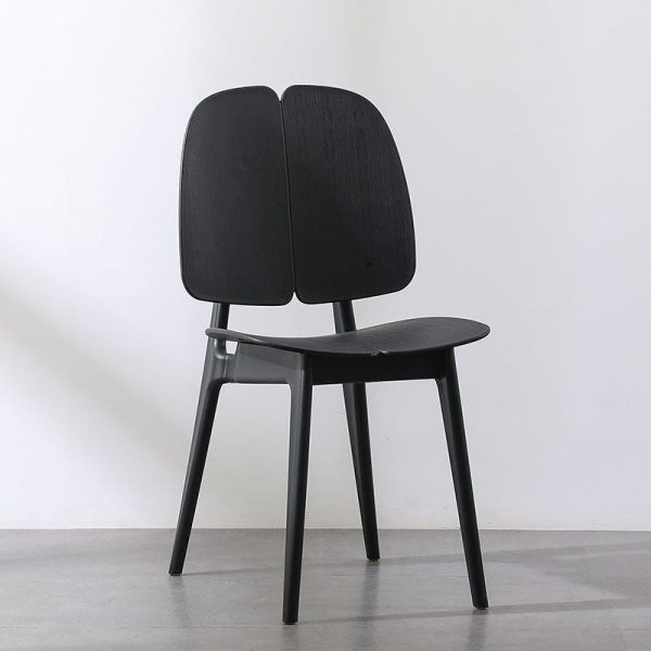 Contemporary Scandinavian Plastic Steel Metal Square Dining Chair Backrest For Dining Room - Image 4