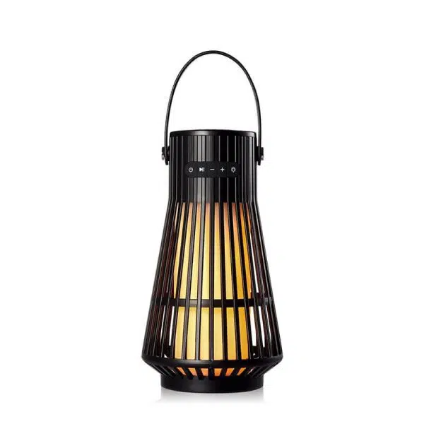 Waterproof Plastic Hollow Bar Lampshade LED Bluetooth Speaker Outdoor Lamp - Image 2