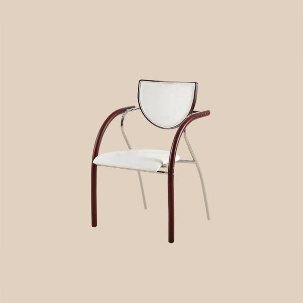 Contemporary Nordic Microfiber Leather Wood Stainless Steel Sponge Semicircular Curved Dining Chair Backrest Armrest For Dining Room - Image 17