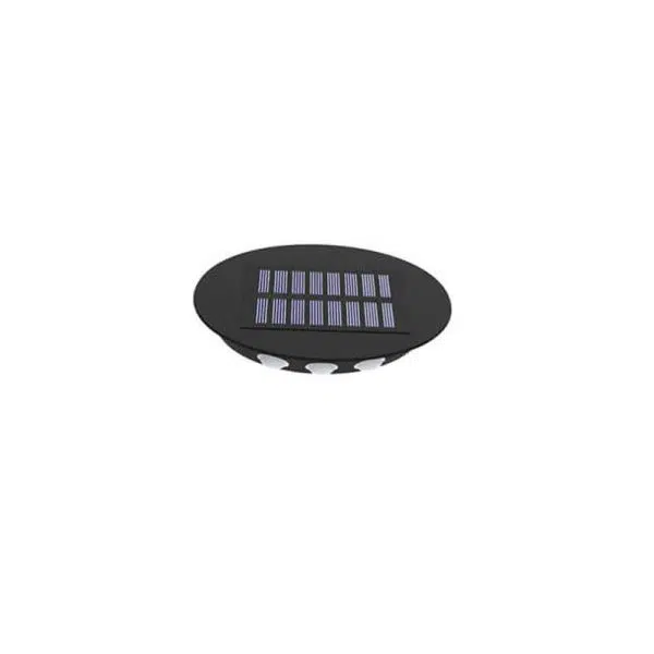 Modern Round Tempered Glass Waterproof Solar LED Outdoor Garden Wall Sconce Lamp - Image 7