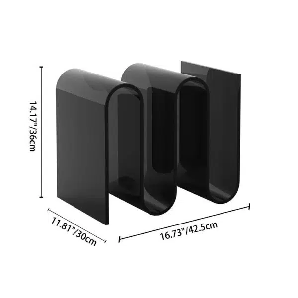 Contemporary Creative Acrylic Curved End Table 5-Tier For Living Room - Image 4