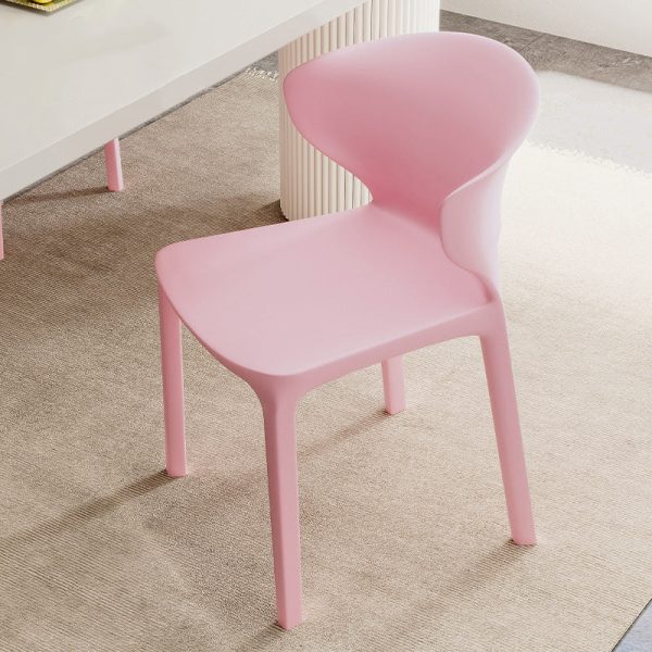 Contemporary Scandinavian PP Plastic Velvet Square Ergonomivally Design Stackable Dining Chair Backrest For Dining Room - Image 15