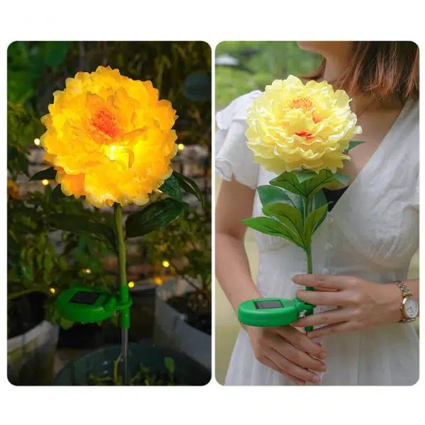 Modern Simulation Peony Flower Decoration Waterproof Solar Outdoor LED Garden Ground Light - Image 15