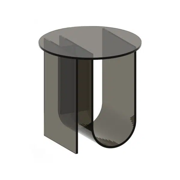 Contemporary Nordic Curved Acrylic End Table Storage For Living Room - Image 15