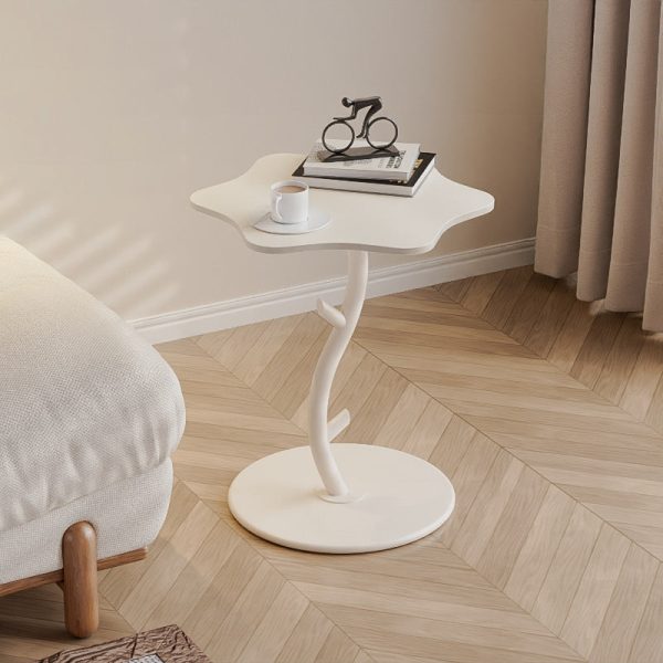 Contemporary Creative Clouds Rock Slab Tempered Glass End Table 1-Tier For Bedroom - Image 6