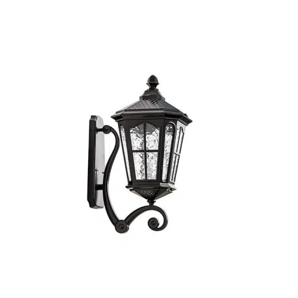 European Outdoor Lantern Aluminum Glass Waterproof 1-Light Wall Sconce Lamp - Image 3