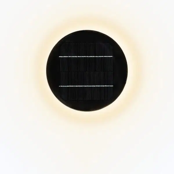 Minimalist Solar Waterproof  Round Disc Design LED Outdoor Wall Sconce Lamp - Image 9