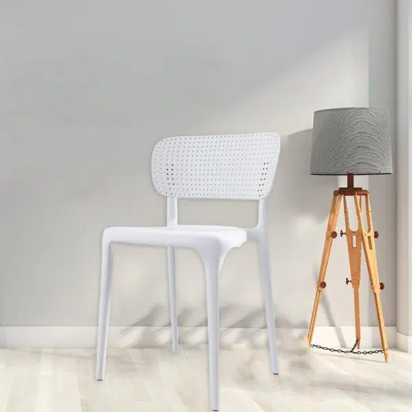 Contemporary Creative Rectangular Plastic Chair Backrest Armless For Living Room - Image 18