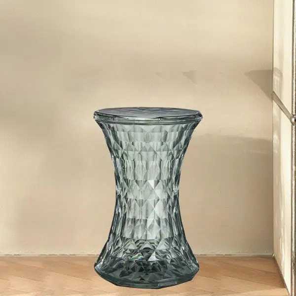 Contemporary Nordic Column Acrylic Chair Backless Armless For Living Room - Image 3
