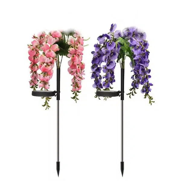 Solar Simulation Wisteria LED Outdoor Lawn Decorative Floor Plug Light - Image 2