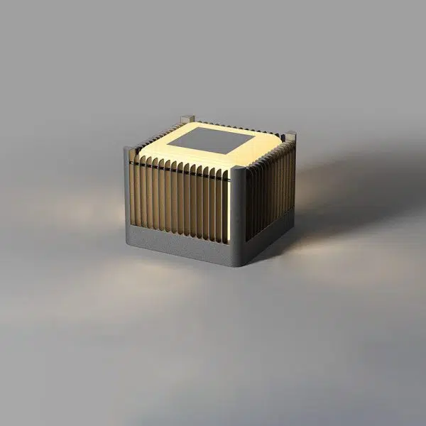 Modern Simplicity Solar Square Cube Stainless Steel Round LED Outdoor Landscape Light For Garden - Image 13