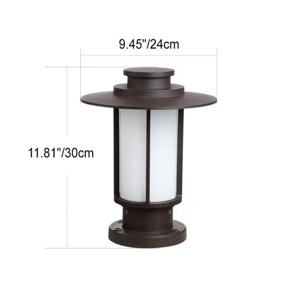 Outdoor Waterproof Coffee Cylinder Lantern 1-Light Patio Landscape Light - Image 6