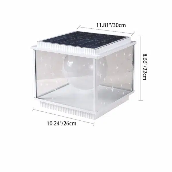 Modern Simplicity Aluminum Alloy Glass Square Ball LED Outdoor Landscape Light For Garden - Image 5