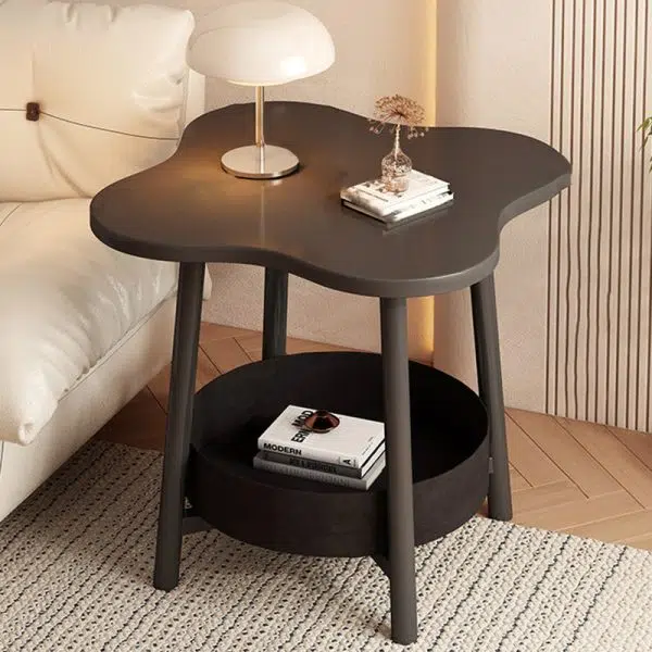 Contemporary Creative Floral Clover Iron End Table Storage Basket For Living Room - Image 16