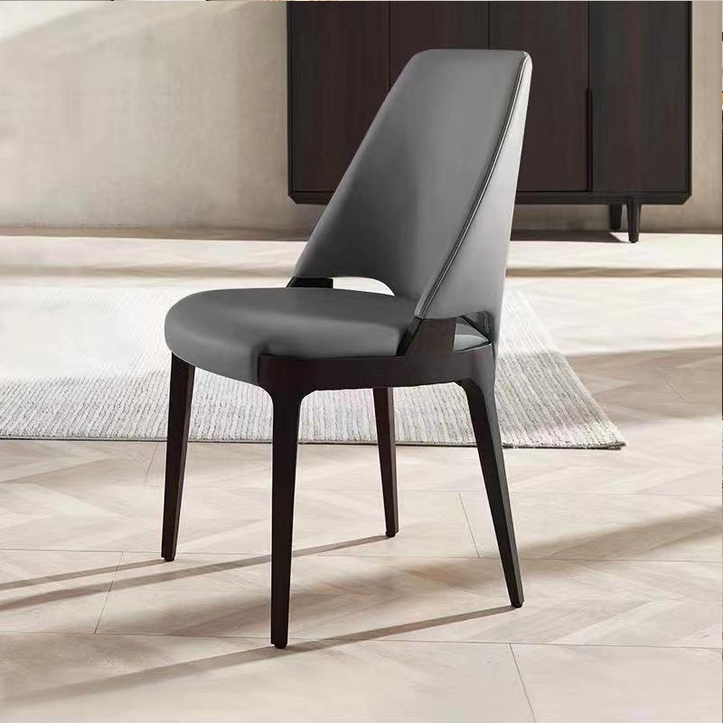 SKU-02-40d122d5-2d29-4bb1-a07d-7629f4063ef8.jpg Contemporary Luxury Square Microfiber Leather Upholstered Dining Chair Backrest For Dining Room - Image 1