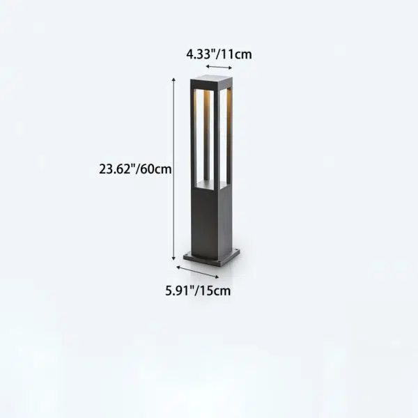Modern Minimalist Waterproof Cylinder Square Aluminum LED Landscape Light For Garden - Image 6