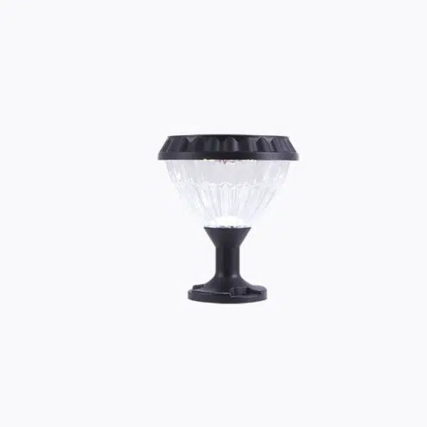 Modern Black Solar Die-Cast Aluminum Glass Outdoor Patio Waterproof Column Head Light - Image 20