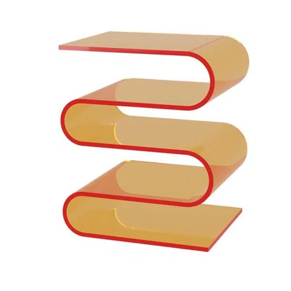 Contemporary Creative Acrylic Curved End Table 5-Tier For Living Room - Image 8