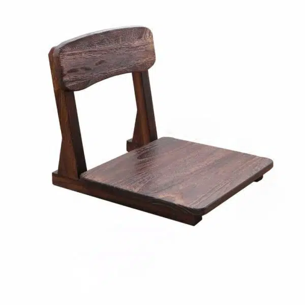 Traditional Japanese Square Paulownia Wood Cotton Linen Chair Tatami Backrest For Entertainment Room - Image 23