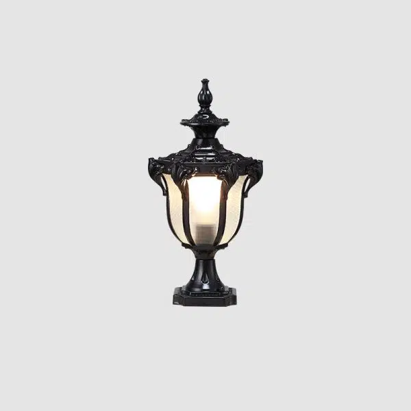 European Retro Die-Cast Aluminum Glass Solar Waterproof Outdoor Garden Landscape Column Light - Image 18