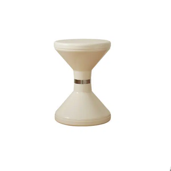 Contemporary Creative Round Plastic Vanity Stool Backless Armless For Living Room - Image 12