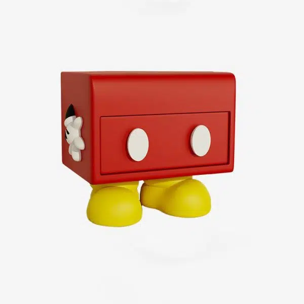 Contemporary Creative Resin Mickey Shape Cubic End Table Drawer For Living Room - Image 8